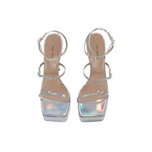 Paul Andrew Slinky EU 39 US 9 Platform Iridescent Silver Sandals NWOB $1,175